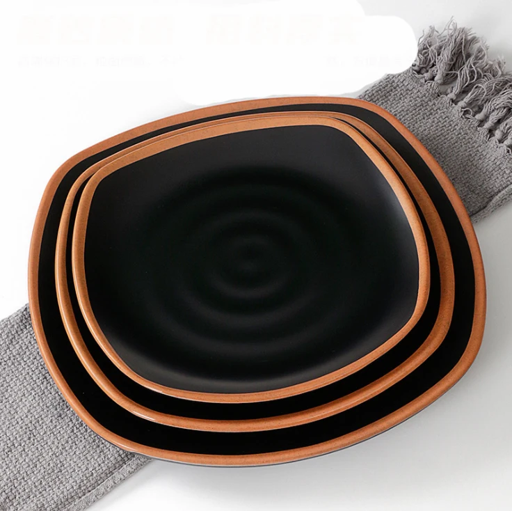 Melamine Tableware Restaurant Food Plate Round Imitation Porcelain Creative Plate
