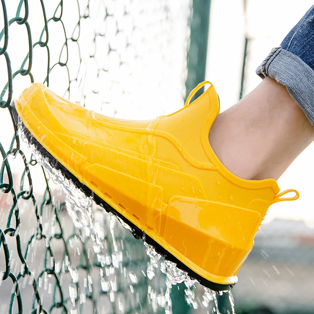 

Fashion Men's Raining Boots Durable Waterproof Breathable Shoes For Garden Lawn Yard