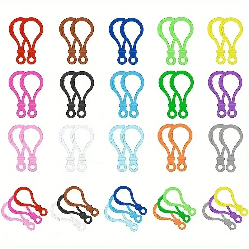 Kit 150 Pezzi Moschettoni E Anelli Saltini In Plastica – Multicolore Per Portachiavi, Zaini, Crafting (5-2.7cm)