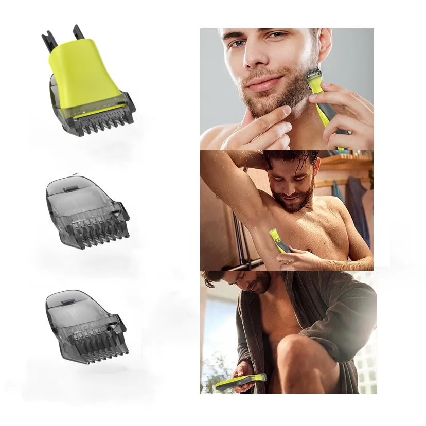 Lot de 5 têtes de rechange pour rasoir Philips, style nouveau, avec peigne de coupe pour barbe._voghion.com