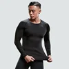 Men's Long Sleeved Sports T-Shirt With High Elasticity And Quick Drying Solid Color Long Sleeves Sportswear Dry Fit Rash guard 1
