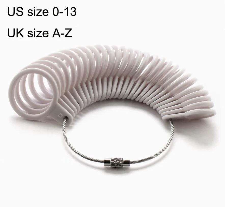 Aluminum Alloy Ring Gauges Sizer Meter Hand Loop Jewellery Measuring Ring Tool Size 0-13 Measurement Finger Circumference