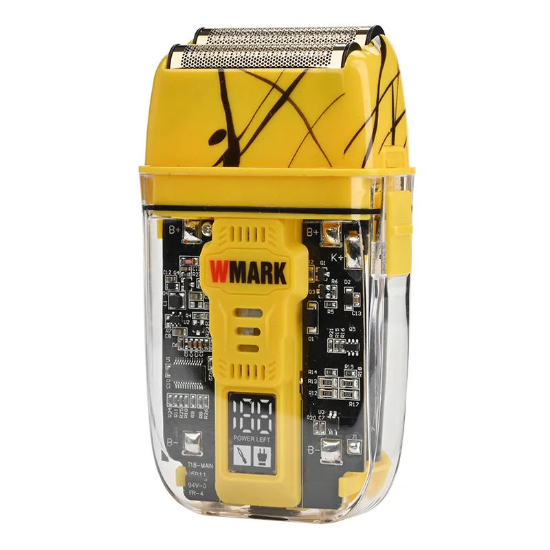 WMARK's new NG-995 transparent body titanium plated blade head reciprocating USB razor Electric men's razor 5