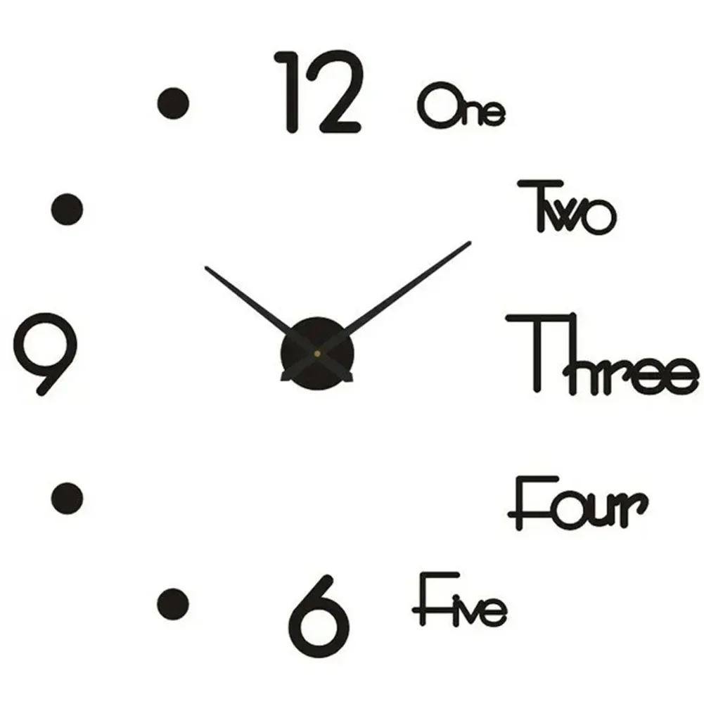 New Modern Design Large Wall Clock 3D DIY Quartz Clocks Fashion Watches Acrylic Mirror Stickers Living Room Home Decor Horloge wall clock,wall clock sticker