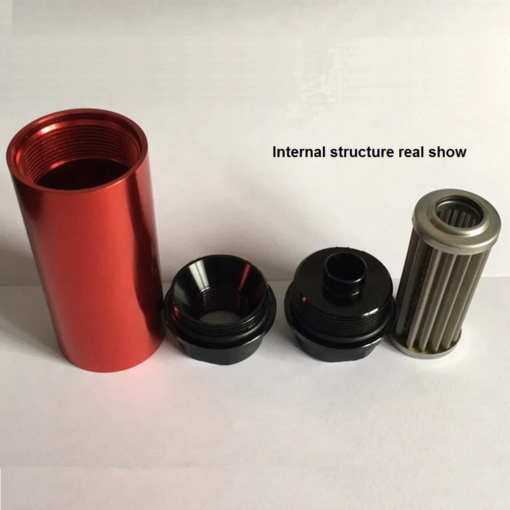 40 Micron BLACK FUEL FILTER INLINE -6AN -8AN -10 AN UNIVERSAL HIGH FLOW TURBO ADF09901
