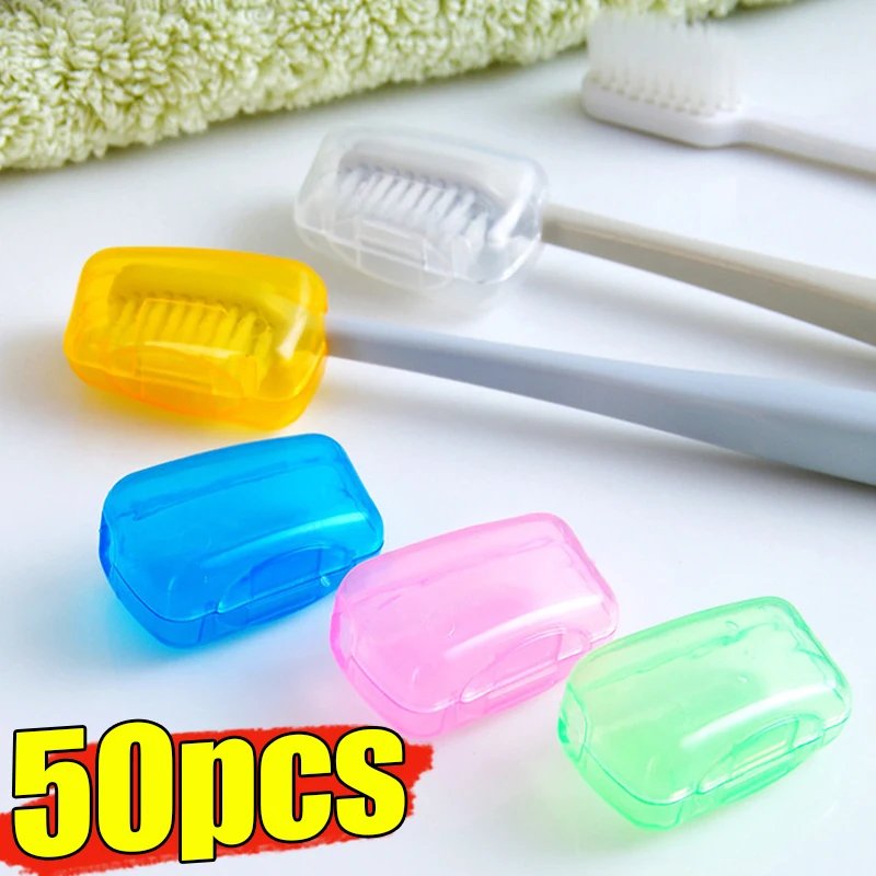 

50/5Pc Portable Toothbrush Cover Outdoor Travel Dustproof Toothbrush Head Cover Hiking Camping Toothbrush Cap Bathroom Accessory