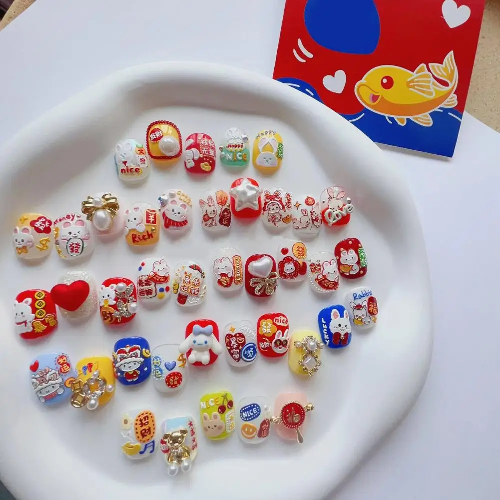 

Mini Nail Sticker Removable Fadeless No Mark Fu Blessing Nail Art Sticker Nail Art Sticker DIY