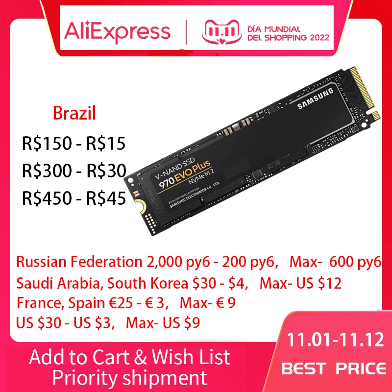 SAMSUNG SSD M.2 1TB 970 EVO Plus 500G 250G HD NVMe SSD Hard