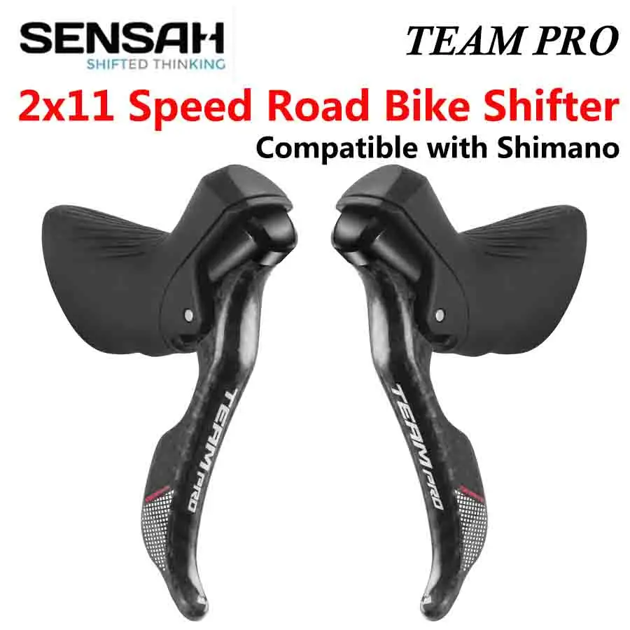 SENSAH TEAM Pro Road Bike Shifter STI 2x11 Speed Brake Lever Bicycle R7000  R8000 105 Sensah Groupset
