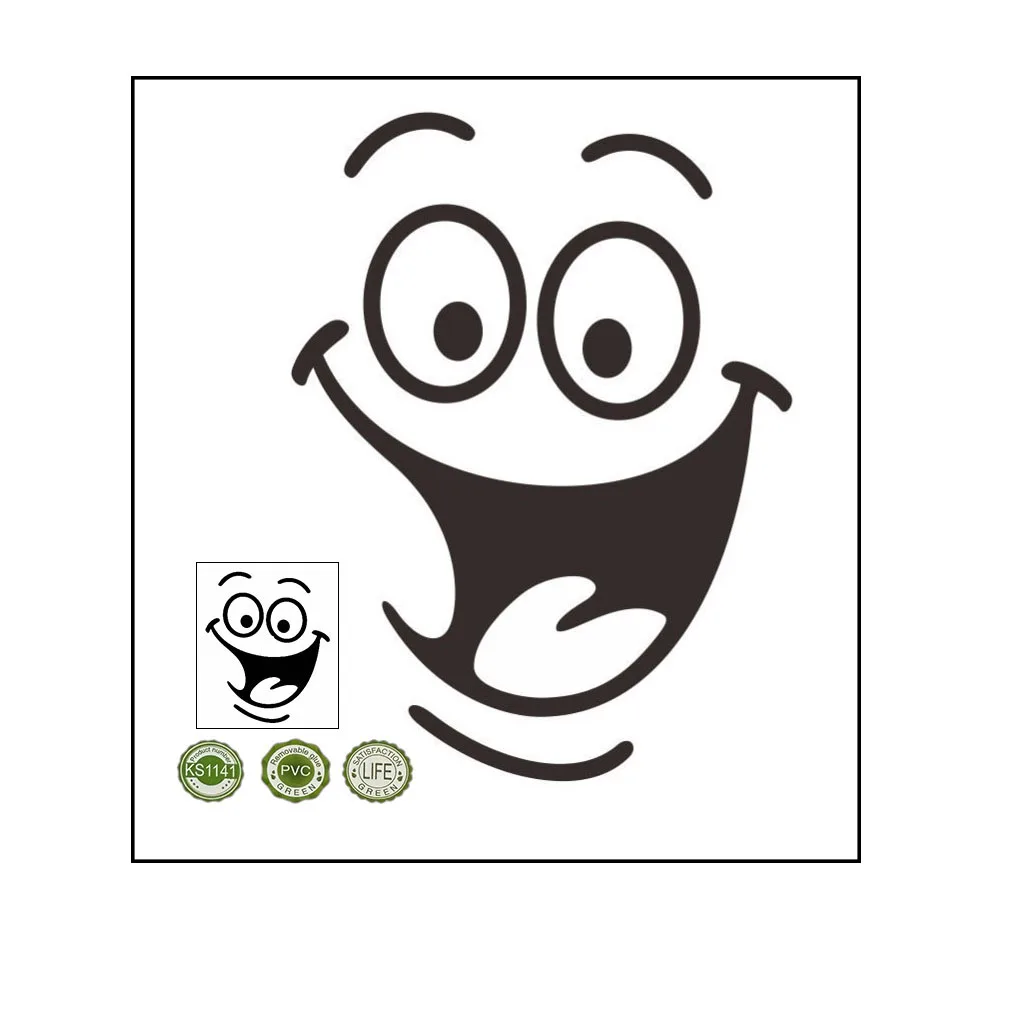 Toilet Stickers 1pc toilet wall stickers toilet stickers vinyl stickers cute and creative happy expression toilet sticker waterproof bathroom wall decal for fun and personalization