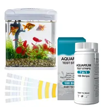 Kit de Test d'eau pour Aquarium, 100 pièces, bandes de Test de qualité de l'eau, pour l'eau douce et salée