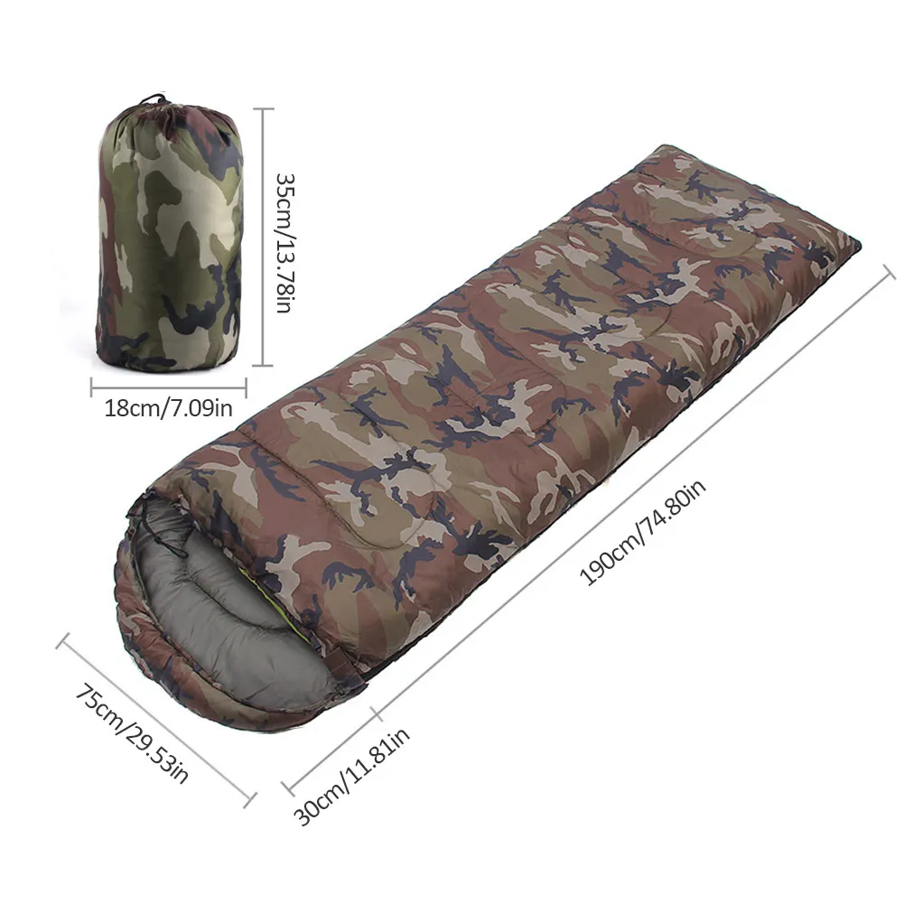 Outdoor Leisure Camping Lunch Break Camouflage Sleeping Bag Adult Sleeping Bag Camping Envelope Style Lazy