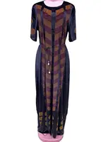 New Style African Women's Clothing Dashiki Abaya Fashion Velvet Fabrics Hot Drilling Loose Dress Free Size One Piece 5