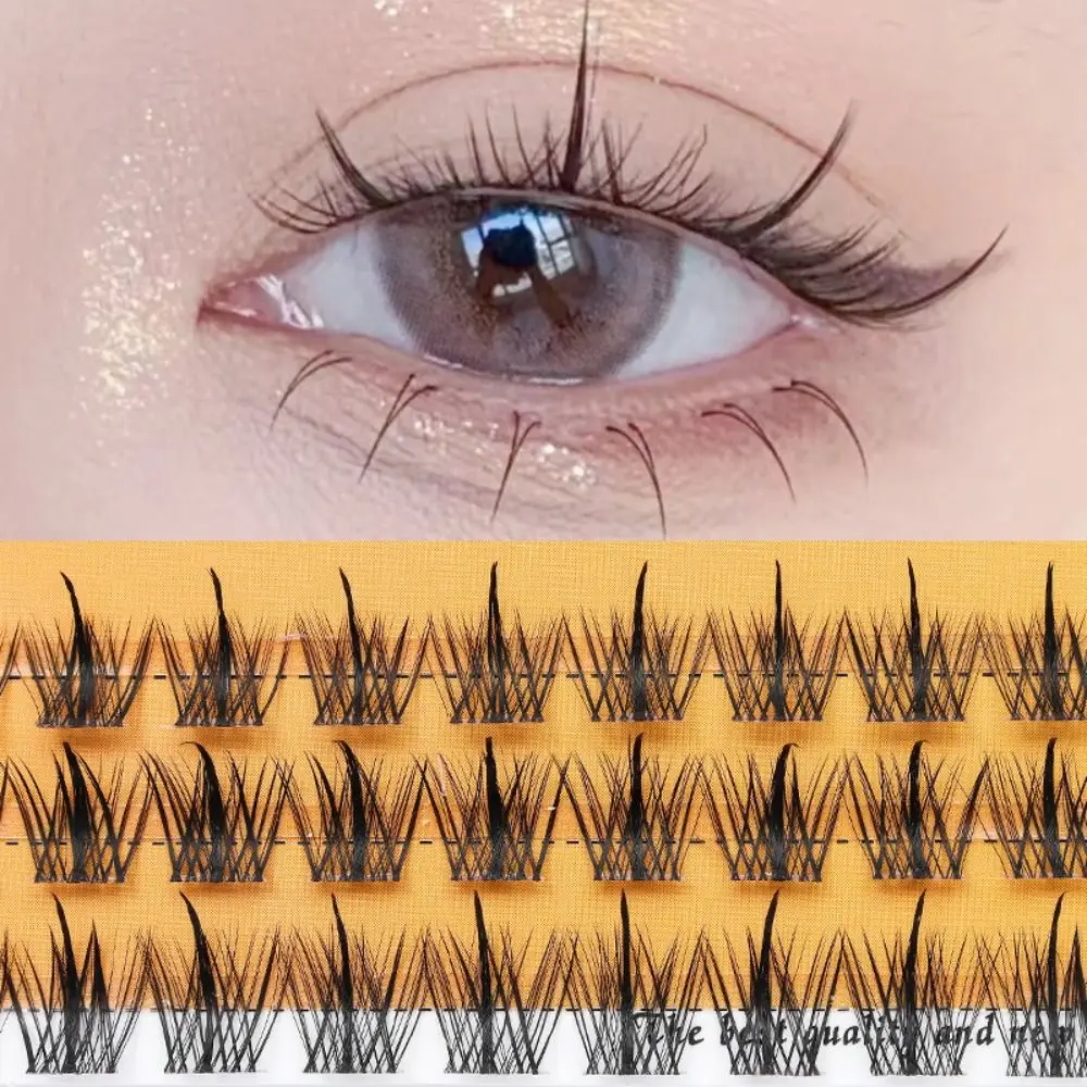 Trilogy Individual Cluster Lashes Single Cluster Black Snello Stem Ciglia Finte Natural Lazy Fishtail Fairy