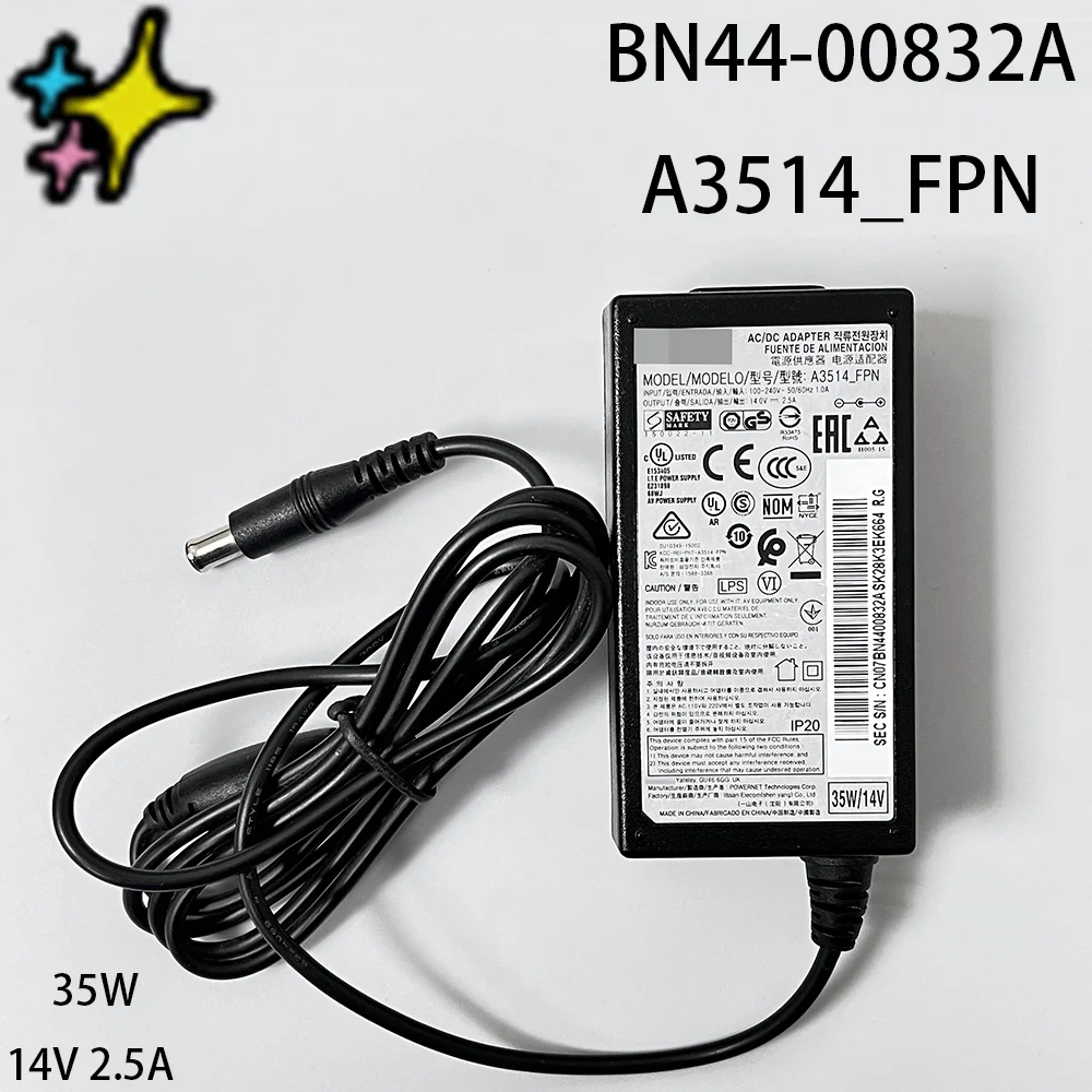 

BN44-00832A a3514 _ FPN 35W 14V 2.5A AC/DC адаптер питания для LC24F390 LF-NXN2N LS24E370D LS27E310 UN19F4000 LC32F391FWN