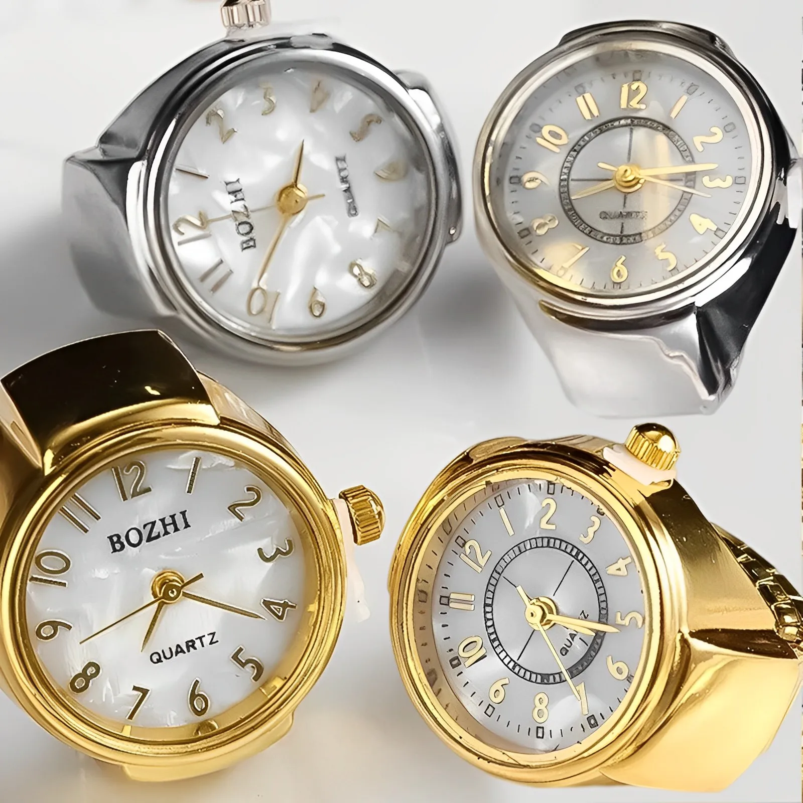 Orologio Anello Digitale Al Quarzo – Vintage Unisex – Lega E Acciaio – Regalo Moda Per Uomo E Donna