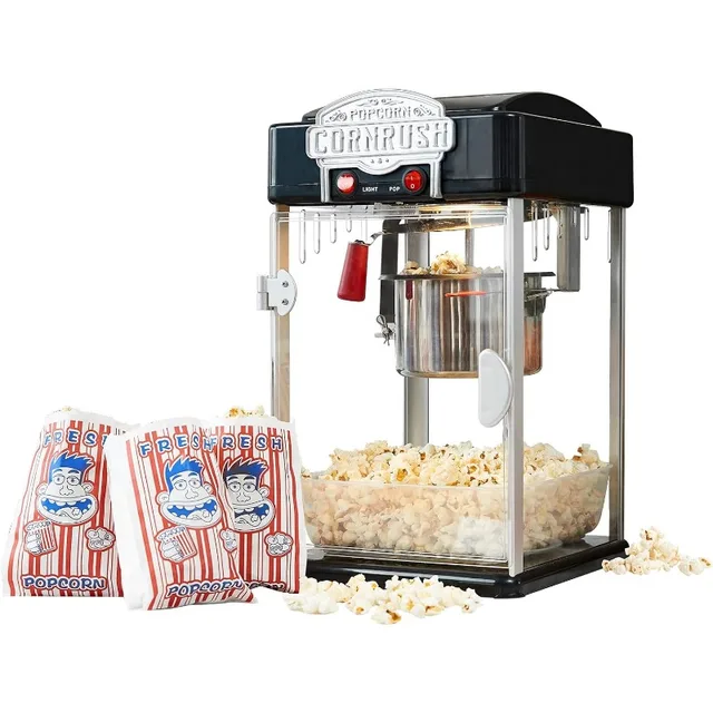Popcorn Popper Machine-4 OZ Vintage Professional Popcorn Maker Theater  Style with Nonstick Kettle Warming Light, Serving Scoop - AliExpress