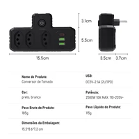 Extension Socket, Electric Extension, USB Socket, Adapter Socket, Water Socket, Extensive Socket, Plug, Tower Socket 6