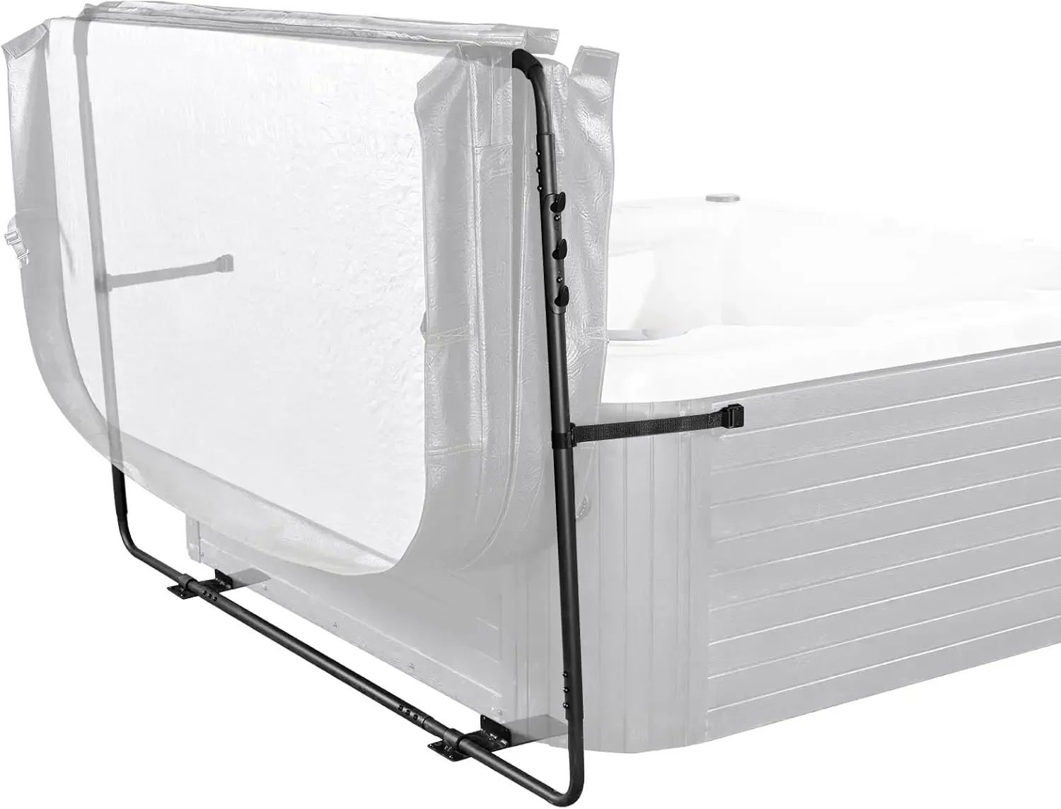 Hot Tub Cover Lift, Spa Cover Lift, Height 31.5"-41.3" Width 53"-92.5" Adjustable, Installed at The Bottom on One Side