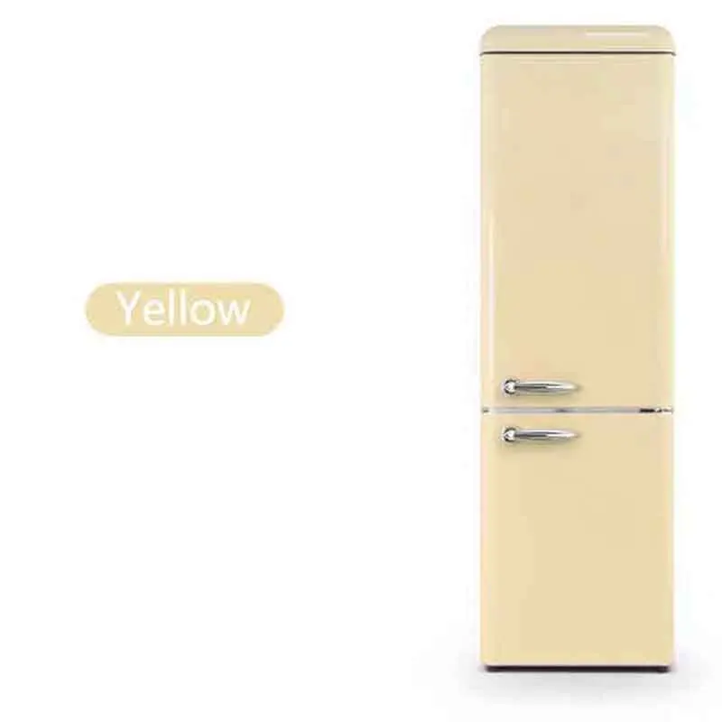 Hot Sale Retro Two-Door Home Refrigerator with Large Capacity Upper & Lower Freezers for Hotels Featuring Compressor