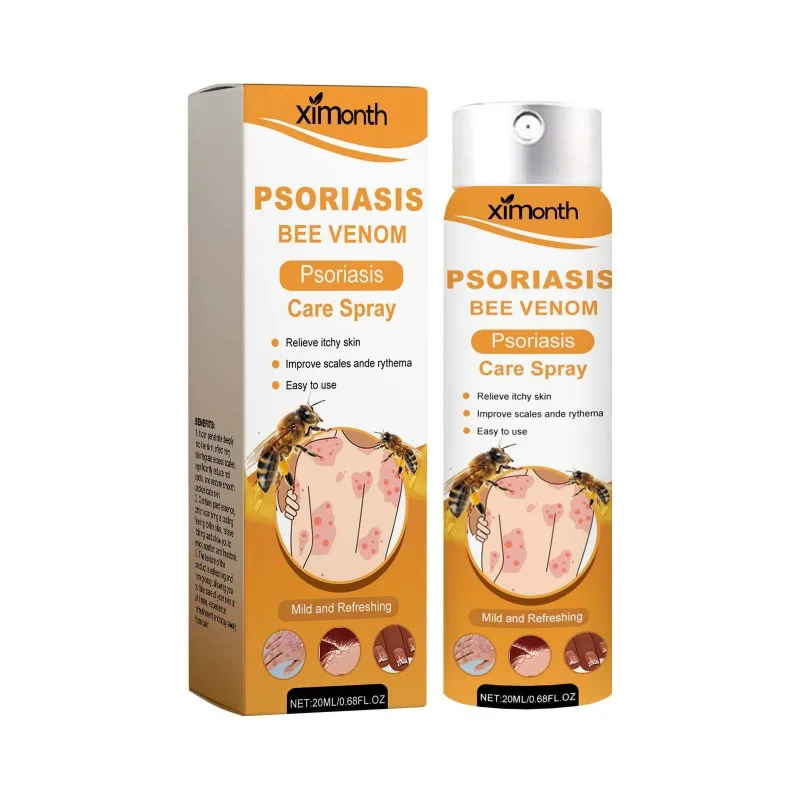 Skin Psoriasis Spray Natural Herb Eczema Treatment Spray Itch Relief Improve Redness Dermatitis Psoriasis Health Care 20ml