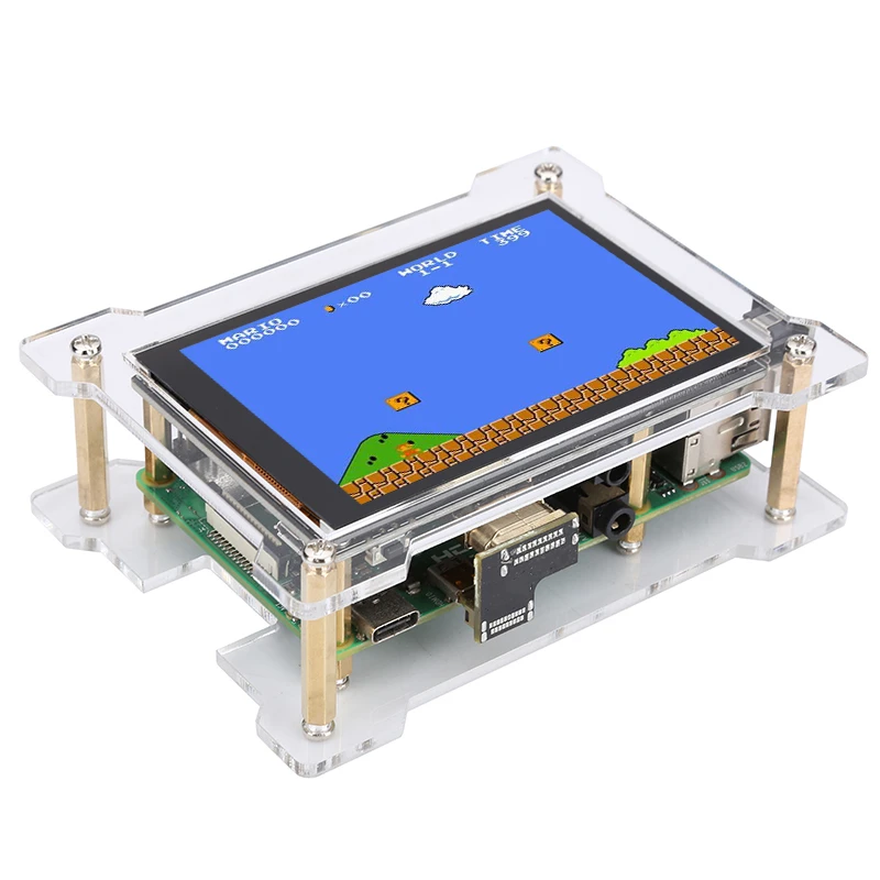 3.5 inch USB HDMI LCD Capacitive Touch Screen 480 x 320 With Case for Raspberry Pi 4 Model B 3B+ computer monitor raspberry pi touch screen display raspberry pi case