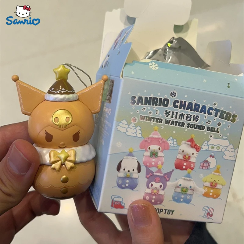 New Sanrio Blind Box Winter Water Bell Series Cinnamoroll My Melody Kuromi Pompon Purin Pochacco Mystery Surprise Toy Gifts