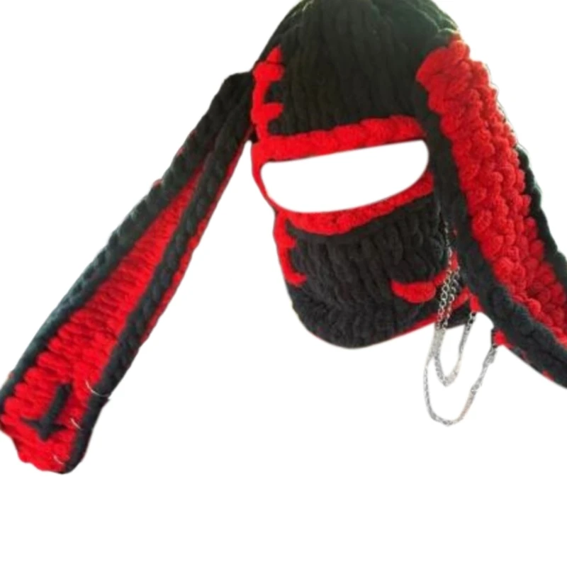 

L93F Adult Winter Hat Plush Balaclava Windproof Neck Warmer Hat Casual Wear