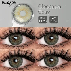 Cleopatra Series Natural Brown and Green Colored Contact Lenses - Soft, Yearly Wear (Cleopatra Gray)
