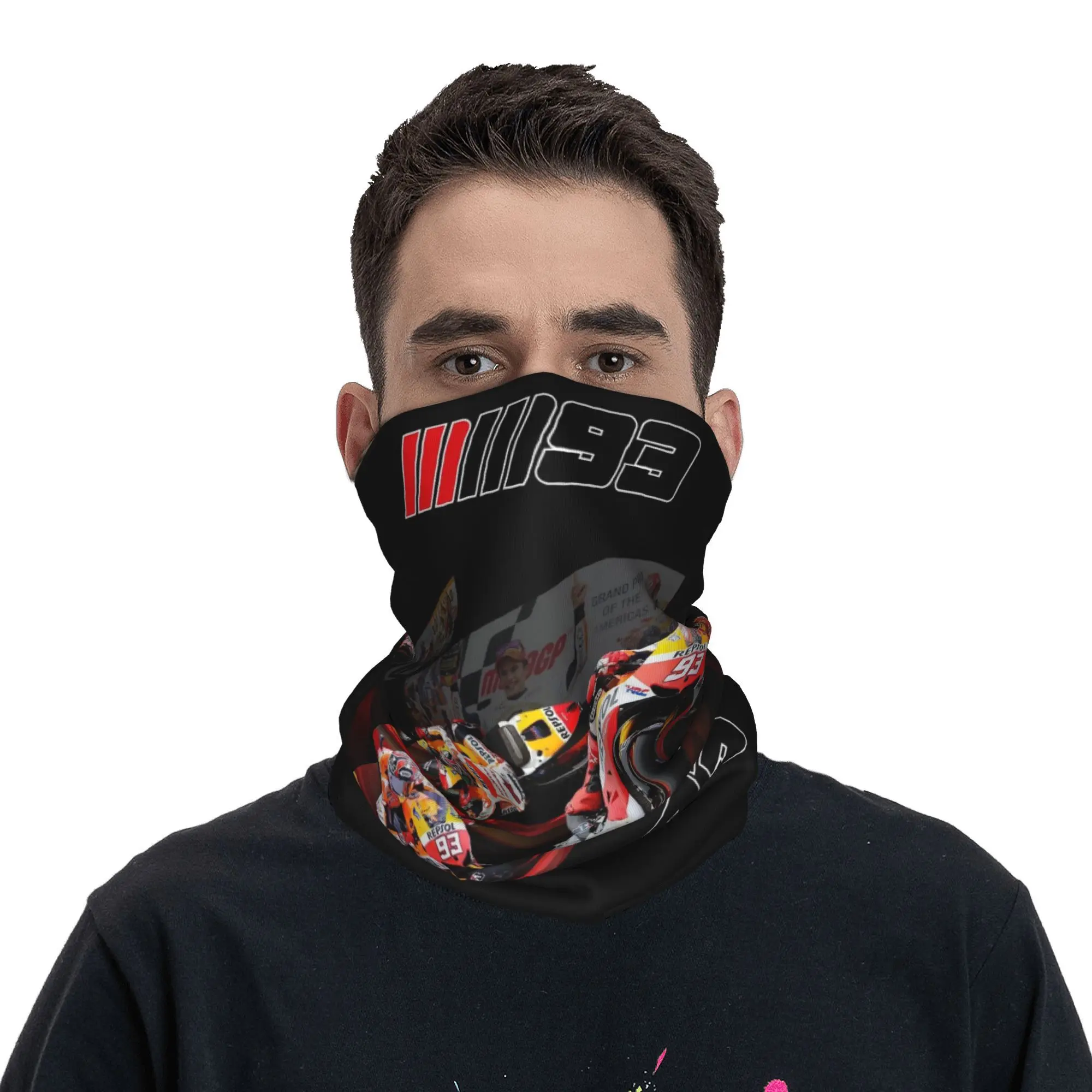 Motorcycle Racing Marquezes Bandana Neck Gaiter UV Protection Face Scarf Cover Men Women Headwear Tube Balaclava