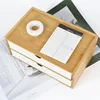 1/2/3 layer Wooden Desktop Drawer Storage Box Cabinet Organizer Supplies Jewelry Storage Box Gift Case Craft Bamboo Storage Box 4