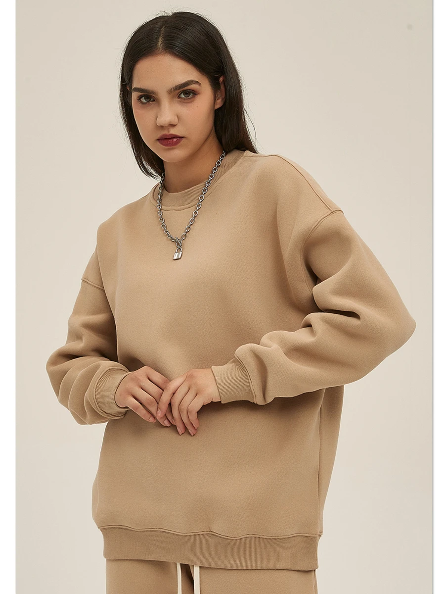 Bornladies Thickened Oversize Hoodies Trendy Brand Pants Suits Women Warm Fashion Pullovers Sports Jacket Couples Hoodie Sets