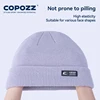 COPOZZ Winter Ski Knit Cap Gender Solid Color Wool Warm Casual Hedging Cap Ski Beanies Caps  for Men Women 6
