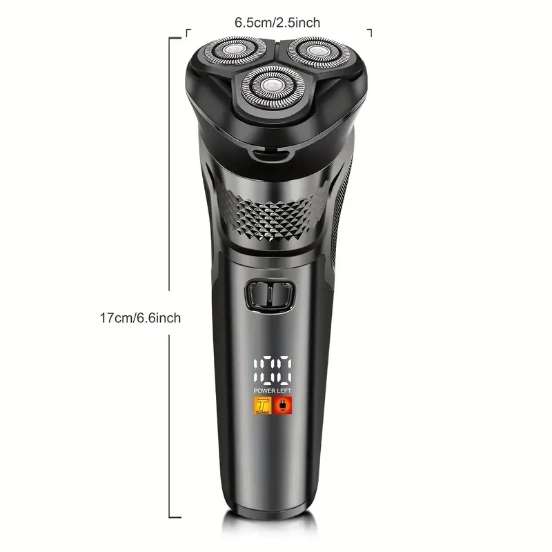 Electric Razor For Men - 3D Flexible Floating Heads, USB Rechargeable Hair Trimmer With Adjustable Shaving Strokes Men's_voghion.com