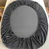 Velvet Fabric Fitted Sheet Soft Comfortable Elastic Bedspread Mattress Cover Bed Protector Winter Warm Flannel Fitsheet 6