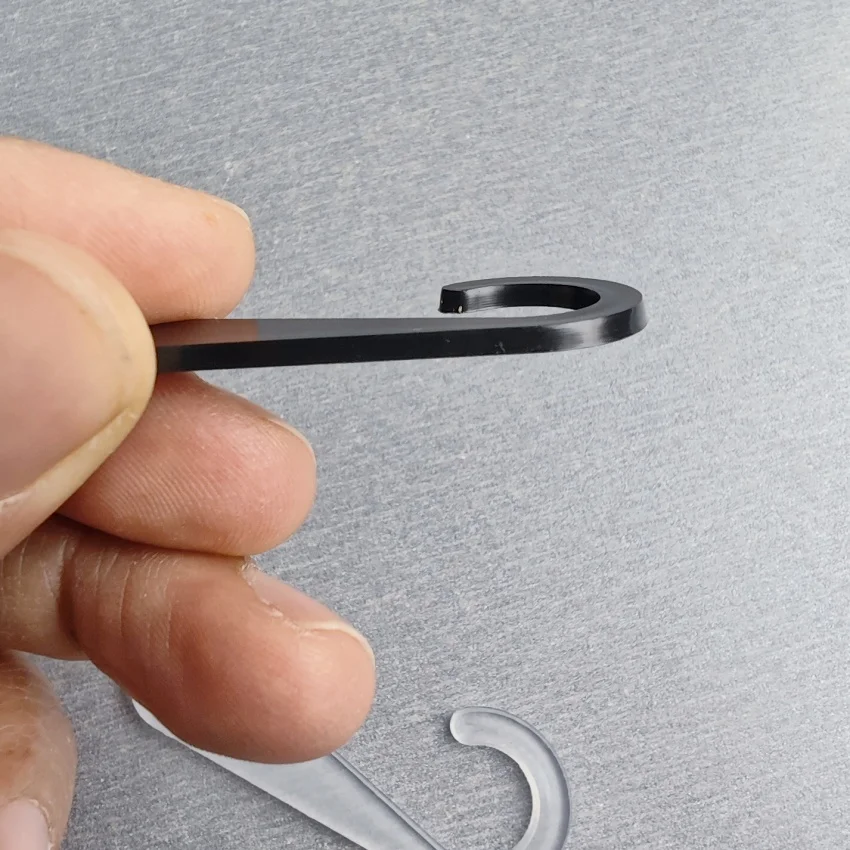 1000pcs 플라스틱 PP 포장 걸이 디스플레이 못 후크 행거 양말 타워 제품 의류 액세서리