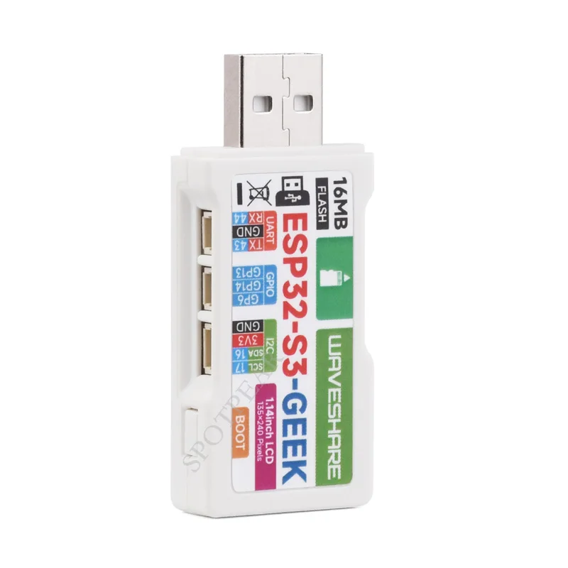 Placa do Desenvolvimento do Lcd da Cor Dongle do Usb Esp32-s3 Geek 114 65k Esp32-s3r2 St7789 - Imagem 4