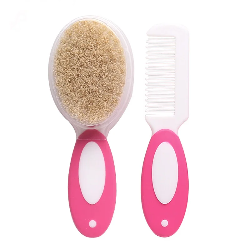 Baby Hair Brush and Comb Set for Newborns & Toddlers Natural Soft Goat
