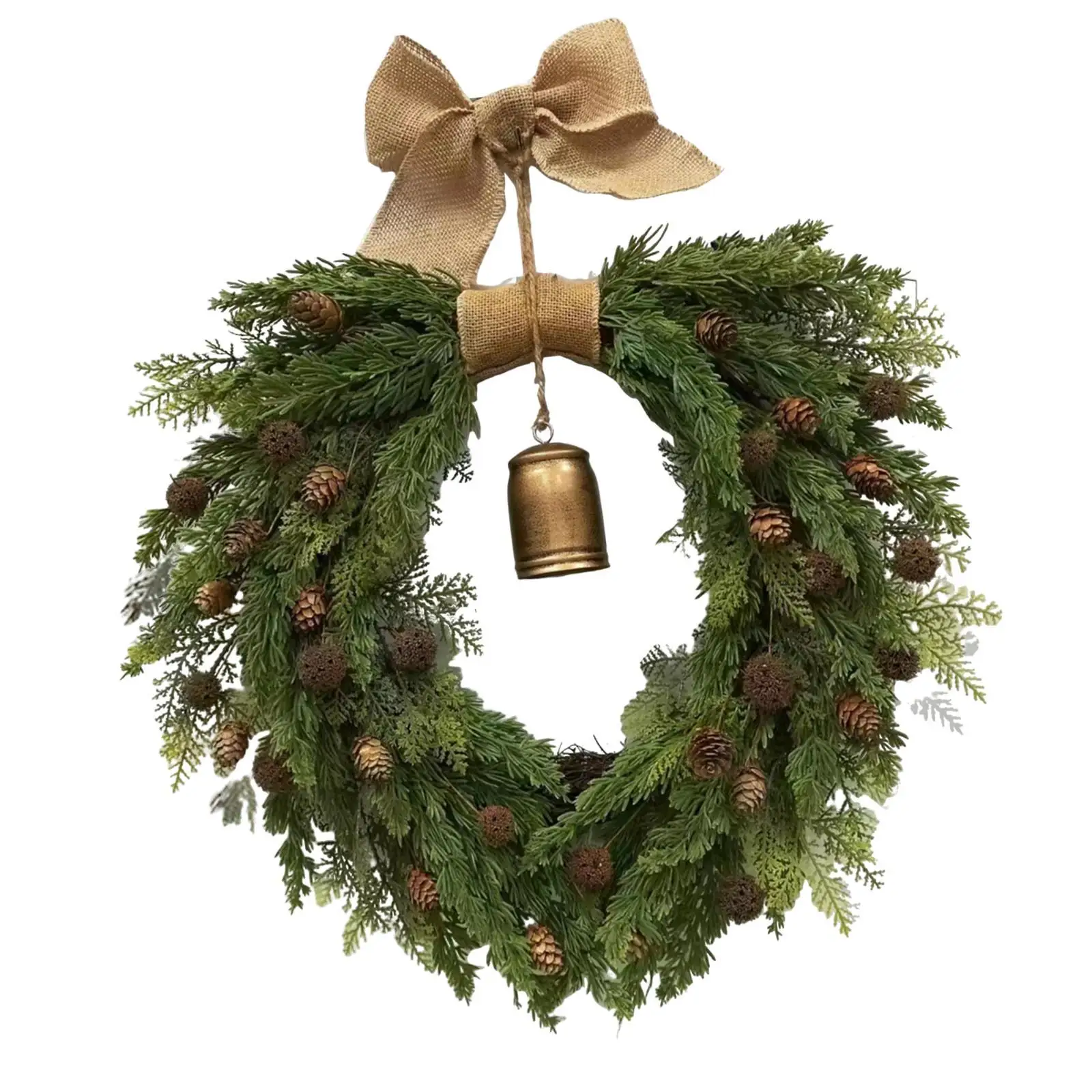 Bohemian for Front Door Indoor with Bow Knot Spring Decorations Gift Artificial Wreath Garland for Living Rooms Porches Bedrooms