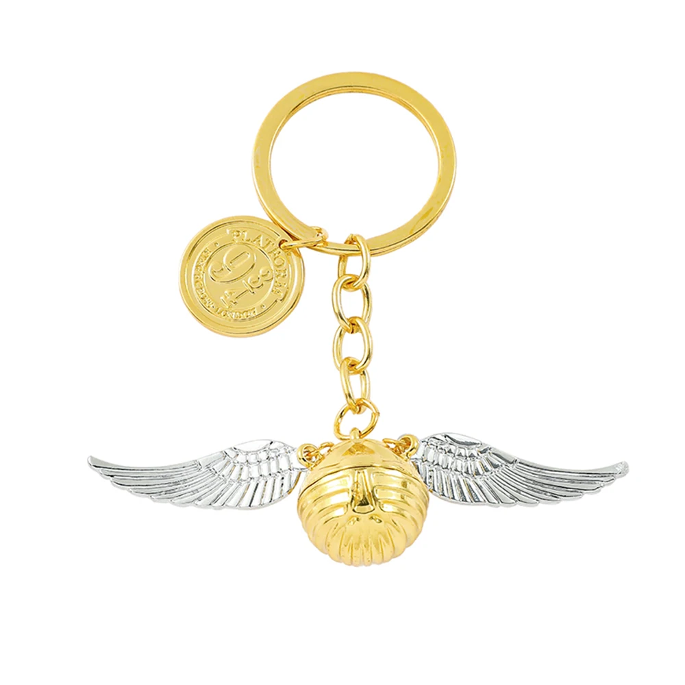 Key Chains Key Chain Accessories Movie Harri Potter Golden Snitch Pendant Keychain Boys Girl for Backpack Jewelry Gift