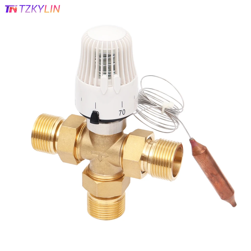 Válvula de Mistura com Capilar Termostático Sensor Remoto Faixa de Ajuste 3070 °c Way