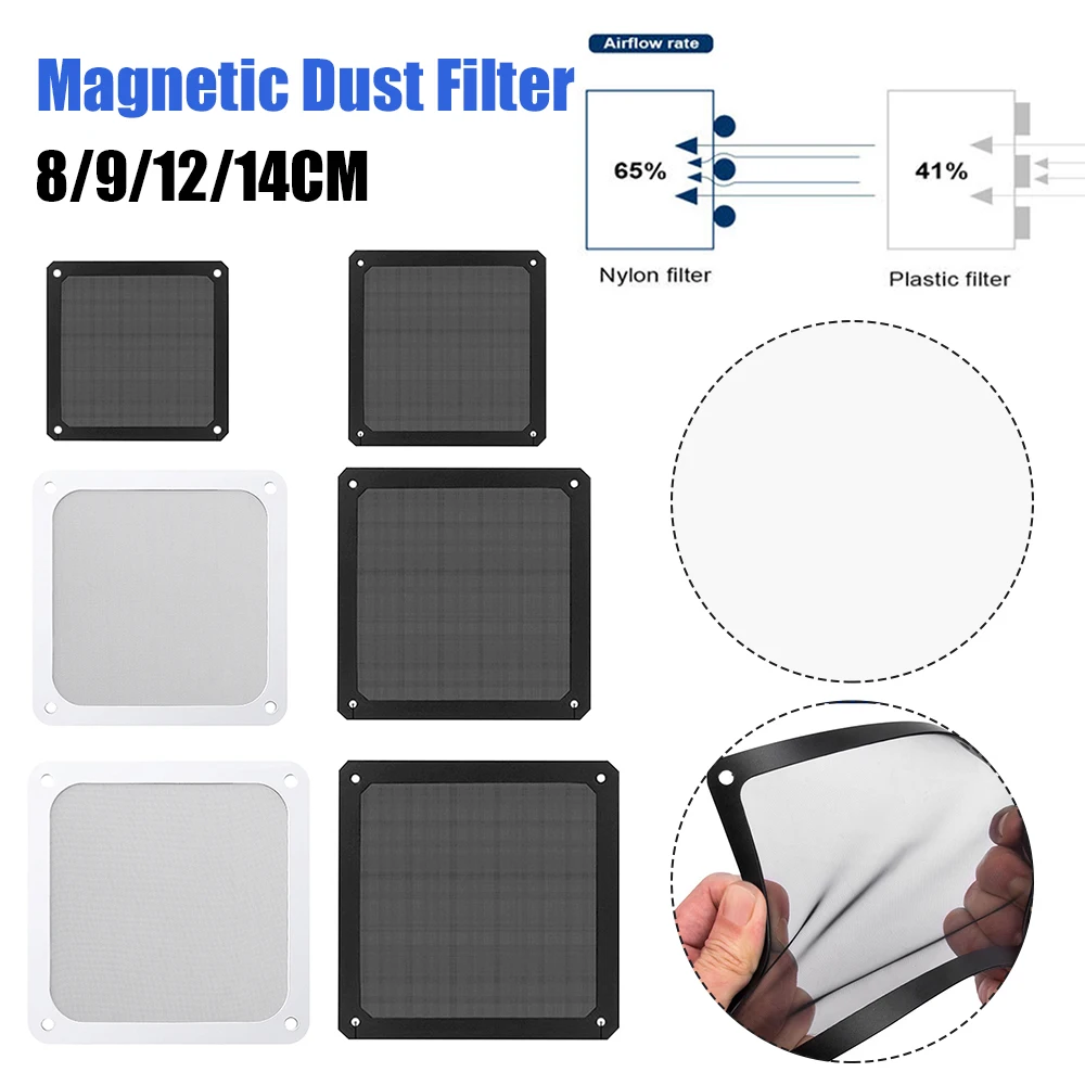 5pcs 12/14cm FF filter with Screw Holes Chassis Dust Filter PC
