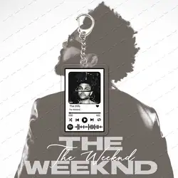 The Weeknd Music Playlist Acrylic Keychain - Starboy & Blinding Lights Fan Accessory Gift (The Hills)