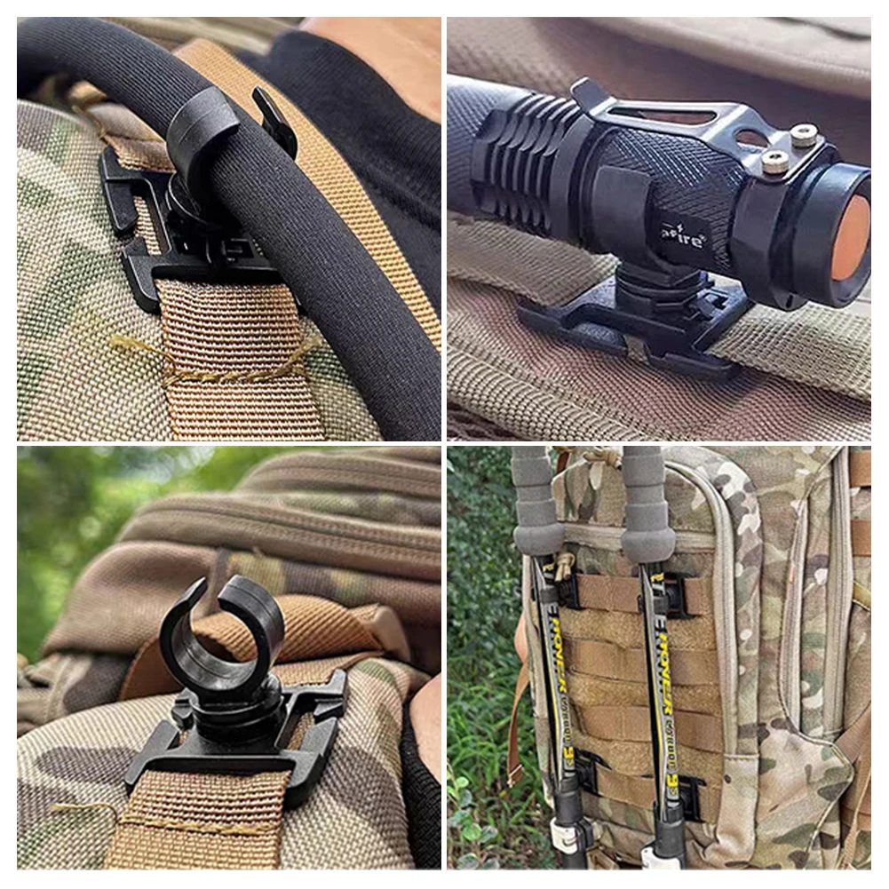 1Pc Outdoor Fan Backpack Adjustable 360° Rotary Webbing Connection Buckle Backpack Fixing Buckle Plastic Key Safety Buckle