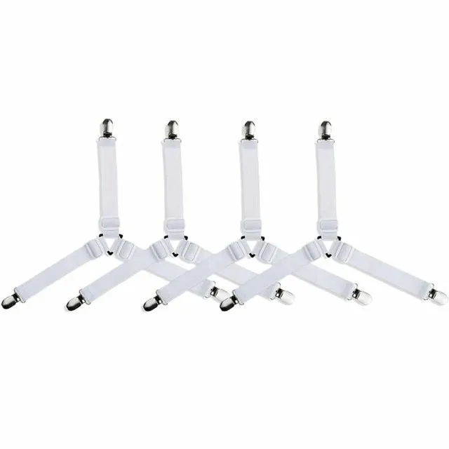 4pc 3 Clips White