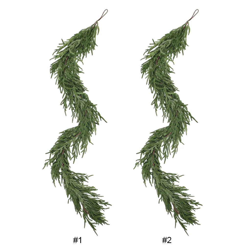 6/9 Ft Norfolk Pine Garland Real Touch Christmas Garland Artificial Greenery Garland for Christmas Party Mantel Fireplace Table