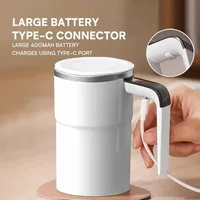 Tasse à café électrique auto-briquante de 380ML, tasse à café étanche IP67, chargeur USB, affichage numérique, tasse magnétique automatique 3