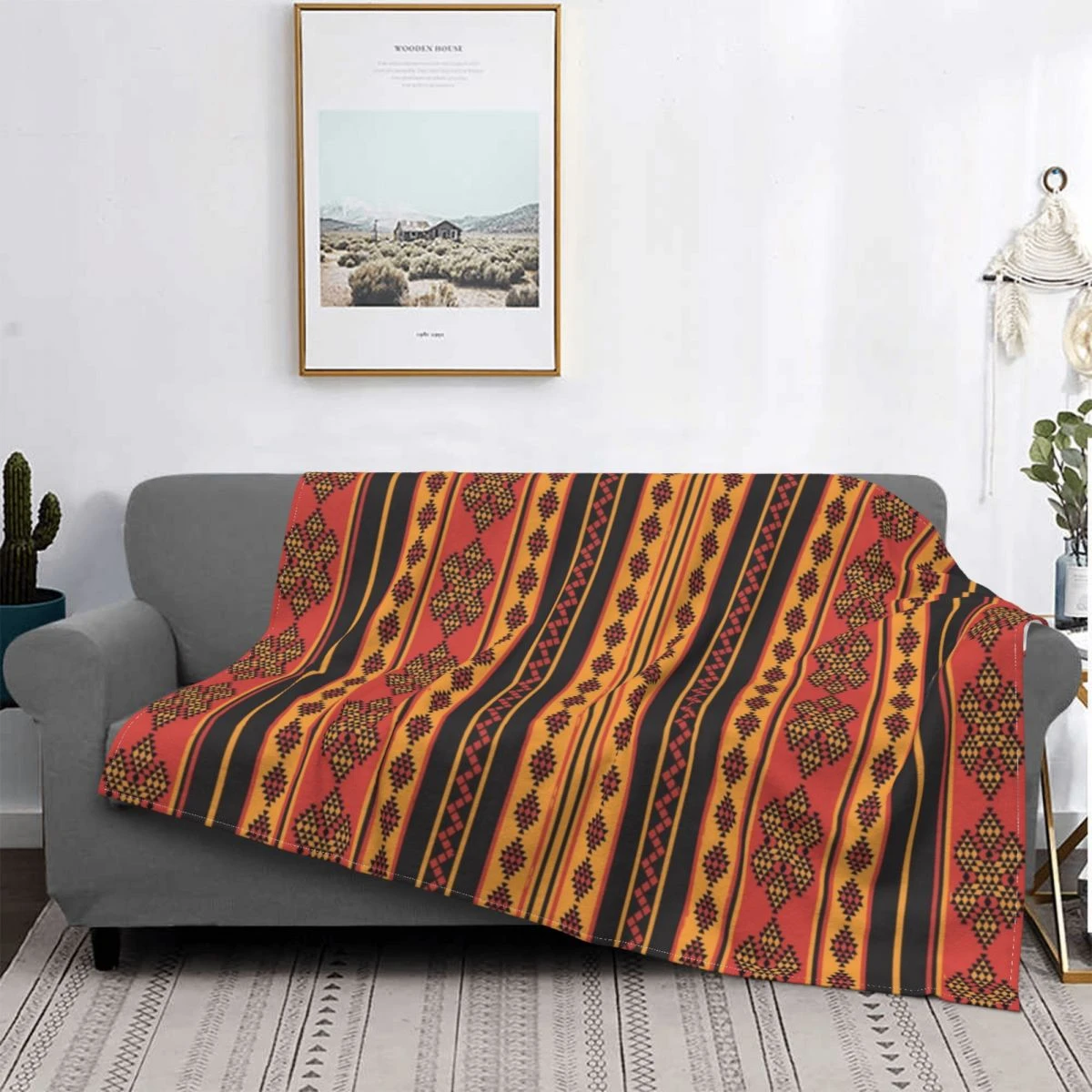 Foutha Manta de punto étnica Kabyle, manta de franela de amazingh,  africana, de África, decoración de sofá para el hogar, colchas suaves y  cálidas| | - AliExpress