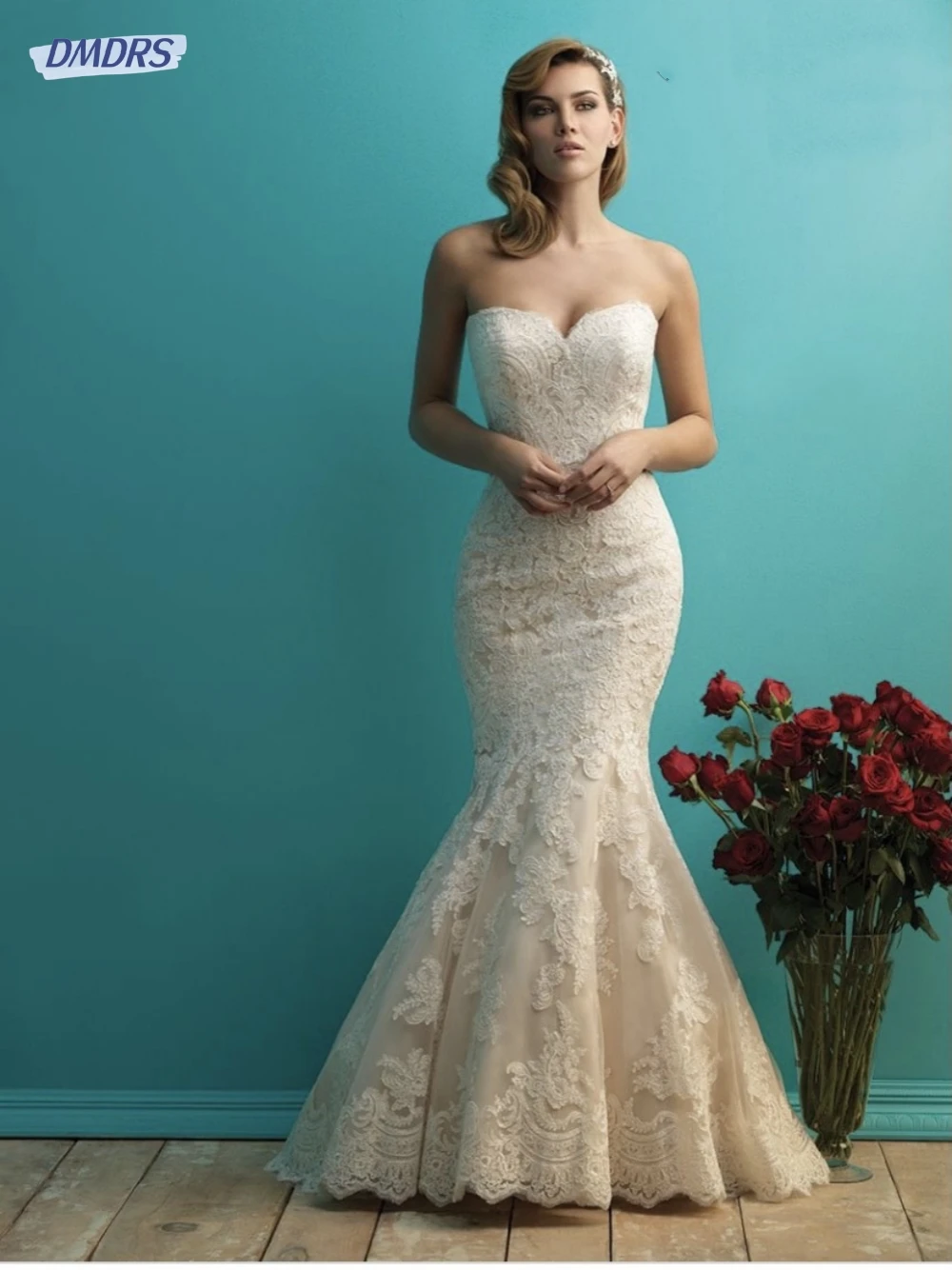 Graceful Strapless Evening Dresses Romantic Mermaid Dress For Bride Classic Floor-length Bridal Gown Vestido De Novia
