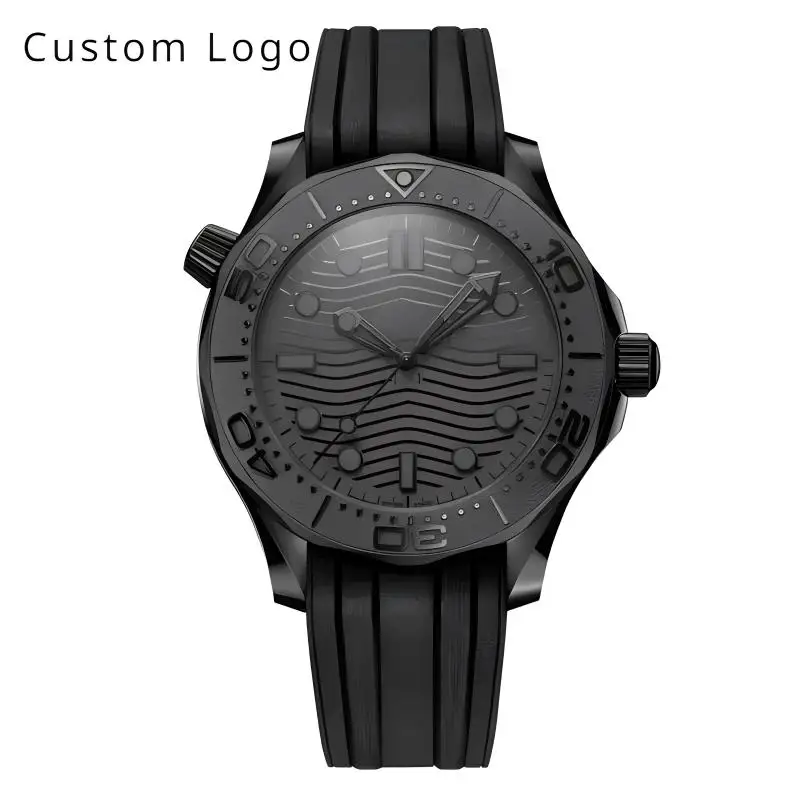 

High quality Mechanical Watch 42mm rubber belt waterproof leisure Marine sports automatic movement men's watch custom trademark